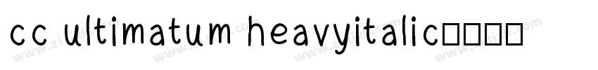 cc ultimatum heavyitalic字体转换